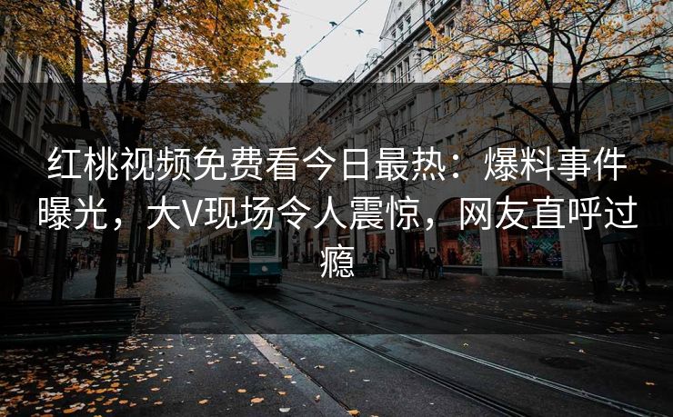 红桃视频免费看今日最热：爆料事件曝光，大V现场令人震惊，网友直呼过瘾